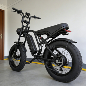 Bicicleta Eléctrica K8 Retro Cafe <span class=keywords><strong>Racer</strong></span> de 20 Pulgadas, 500W, 48V, Neumáticos Anchos, para Nieve, Playa y Todo Terreno - Product Image 3