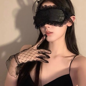 Antifaz de encaje, vendaje sexy para los ojos, estilo diosa, negro, sexy y sensual, bloqueador de luz, lazo sexy para cubrir los ojos, guantes para dormir - Product Image 2