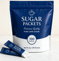 Sachet personnalisé de 15g en aluminium Mylar pour liquides, miel, sucre, café, thé en poudre, lait en poudre avec boîte