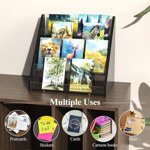 Vente en gros d'usine de cartes postales photo en bambou noir bon marché support pour cartes de voeux - Product Image 2