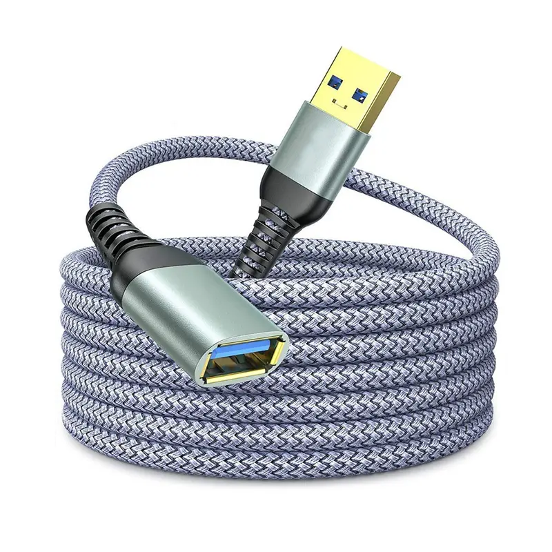 Cáp Nối Dài USB 10FT Loại A Đầu Đực Sang Đầu Cái USB 3.0 Dây Nối Dài Truyền Dữ Liệu Cao Tương Thích Với Webcam, Tay Cầm Chơi Game