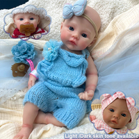 Poupée Reborn lestée en silicone intégral, choix de tons de peau clair/foncé, bébé réaliste, texture vive, jouet interactif avec sucette