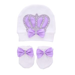 Conjunto de ropa de manga larga para niña, Pelele de tejido de algodón, zapatos coronados para recién nacido a 12 meses, nuevo diseño personalizado, 4 piezas - Product Image 5