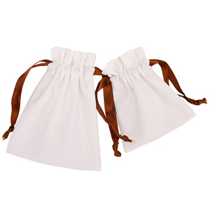 Eco-Friendly Personalized Canvas Cotton <b>Drawstring</b> Bag Recyclable Jewelry Packaging for <b>Bracelets</b> Glasses Grocery Bag - Product Image 5