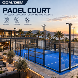 Cancha de Pádel Super Panorámica WPT FIP, Vidrio Templado de 12 mm, Acero Galvanizado, Personalizable OEM, Interior/Exterior - Product Image 2