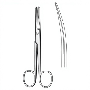 Tijeras Mayo de 17 cm / 6-3/4 Pulgadas, Tijeras Quirúrgicas Curvas/No Afiladas de Acero Inoxidable, Instrumento Médico de Operación - Product Image 1