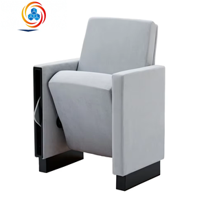 Silla Moderna de Alta Gama Personalizada de Madera y Tela Multiusos para Escuela, Teatro, Iglesia, Cine con Tablero de Escritura - Product Image 1