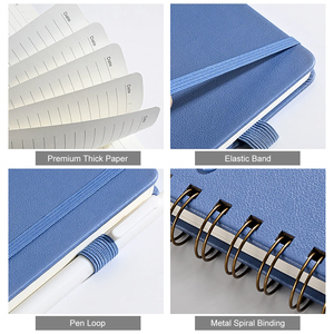 Cuaderno de Diario para Estudiantes A5 con Cubierta de Cuero PU, Páginas Rayadas Ecológicas, Cuadernos Espirales, Diarios, Admite Logotipo Personalizado, Listo para Enviar - Product Image 4