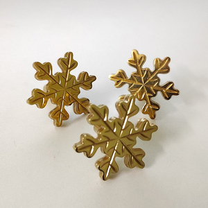 Manufacturer Brass Snowflake <strong>Knobs</strong> Furniture Hardware Drawer Cabinet <strong>Door</strong> Wardrobe Pulls Jewelry Box Handle - Product Image 5