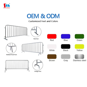 Nhà máy dễ dàng lắp ráp điện thoại di động an toàn kiểm soát đám đông rào cản mạ kẽm giao thông kiểm soát đám đông rào cản - Product Image 4