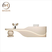 Bureau de réception de style moderne pour salon de beauté, barbier, société médicale, studio de yoga ou réception, table de bar laquée