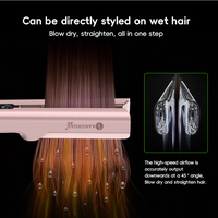 Plancha de Pelo Profesional Infrarroja KangRoad con Tecnología de Flujo de Aire de Alta Velocidad 2 en 1, Plancha de Plasma y Secador de Pelo