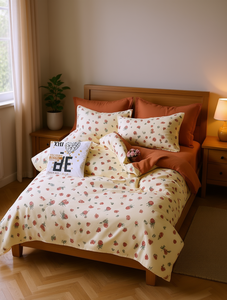 Juego de Sábanas Florales Xho, Doble Mediano, 4 Piezas, Estampado Pastoral, para Uso Doméstico - Product Image 2