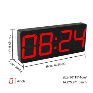 Cheetie <span class=keywords><strong>2025</strong></span> mô hình không nhấp nháy Red LED kỹ thuật số Đồng hồ treo tường với IR từ xa mới và giá rẻ - Product Image 2
