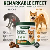 Friandises à mâcher probiotiques pour chiens, complément alimentaire naturel pour les soins quotidiens des chiots, des chiens adultes et des chiens âgés de toutes races, étiquette privée
