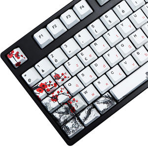 Keycaps DYE-SUB Plum bloom 111 touches profil OEM espagne Keycaps pour clavier DE jeu mécanique ES <span class=keywords><strong>FR</strong></span> FI DE ISO Keycaps - Product Image 1