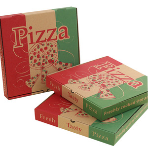 กล่องกระดาษคราฟท์สำหรับจัดส่งพิซซ่าแบบใหม่ คุณภาพสูง ขนาดสั่งทำได้ พร้อมพิมพ์สี CMYK 4 สี - Product Image 6