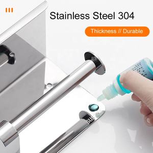 Porte-<span class=keywords><strong>papier</strong></span> toilette mural en acier inoxydable SUS304 avec tablette pour téléphone <span class=keywords><strong>Distributeur</strong></span> de <span class=keywords><strong>papier</strong></span> toilette de luxe pour salle de bain - Product Image 6