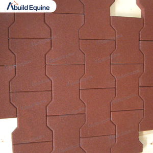 بلاط مطاطي مضاد للانزلاق على شكل عظمة الكلب مباشرة من المصنع، بسماكة 23-45 مم، متوفر باللون الأسود/الأحمر/الرمادي/الأخضر لممرات إسطبلات الخيول - Product Image 2