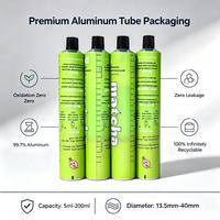 Tube en aluminium pliable, vide, imprimé sur mesure, sans BPA, pour emballage alimentaire (moutarde, mayonnaise), 150 grammes.