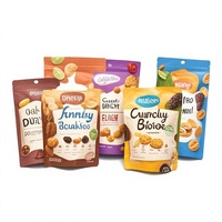 Sachets refermables personnalisés en plastique et aluminium, résistants à l'humidité, avec fermeture éclair, pour aliments secs, collations, lait et noix de cajou