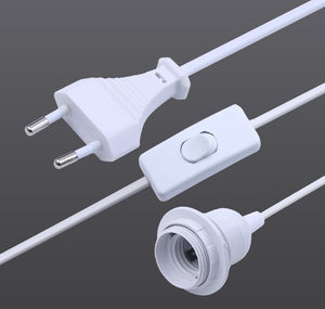 Hagood 1,8 <span class=keywords><strong>M</strong></span> Cable de alimentación E27 soporte de lámpara colgante de medio diente enchufe de la UE 303 interruptor para lámpara colgante enchufe de bombilla LED hogar - Product Image 2