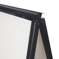 2-pack 24X36" Papan Tanda Trotoar Portabel Berbahan Logam Kuat Model A-Frame, Stand Poster Dua Sisi, Papan Sandwich untuk Iklan