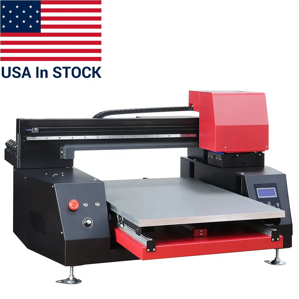 USA-Versand 110 V Refinecolor 6090 UV-Drucker 3-teiliger Druckkopf CMYK weißer lack 23'-UV-DDF-Drucker A1 mit lokalen Dienst