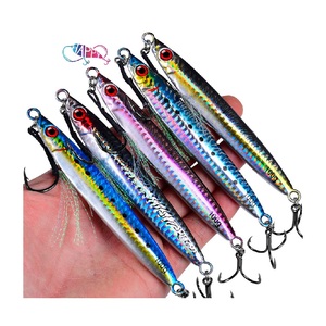 Leurre de pêche en métal 3D à pompage rapide, 14g-100g, 9 tailles, <span class=keywords><strong>pour</strong></span> <span class=keywords><strong>la</strong></span> pêche en bateau, leurre à maquereau tombant, crochet à longue portée, JIG à descente rapide, appât <span class=keywords><strong>pour</strong></span> poissons en plomb - Product Image 1
