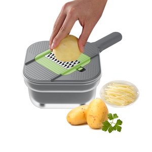 Hachoir à légumes multifonctionnel, coupe-oignon, éplucheur de pommes de terre, coupe-juliennes, trancheuse manuelle, outil de cuisine en PP - Product Image 1