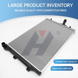 หม้อน้ำอลูมิเนียม <span class=keywords><strong>Heyuan</strong></span> สำหรับ Volkswagen/Audi Lamando 1.8T 2015- OE 5Q0121251EP/5QD121251S 30% ประสิทธิภาพการระบายความร้อนที่สูงขึ้น1ปี - Product Image 3