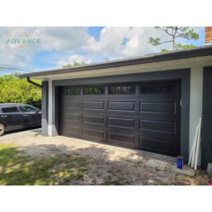 Porte de <span class=keywords><strong>garage</strong></span> sectionnelle en panneaux d'aluminium, aspect élégant, isolation thermique en mousse PU, styles de panneaux variés, kits de quincaillerie complets - Product Image 4