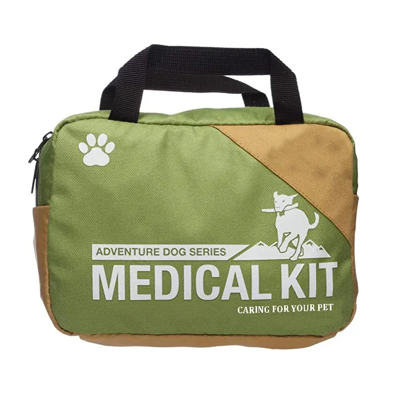 Sıcak satış Pet ilk yardım çantası hayatta kalma çantası köpek kedi seyahat ev için tıbbi malzemeler ile
