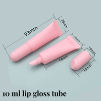 Huile à lèvres baume à lèvres PP bouteille à presser en plastique emballage Tubes de brillant à lèvres rose brillant à lèvres conteneurs marque privée vide brillant à lèvres Tube