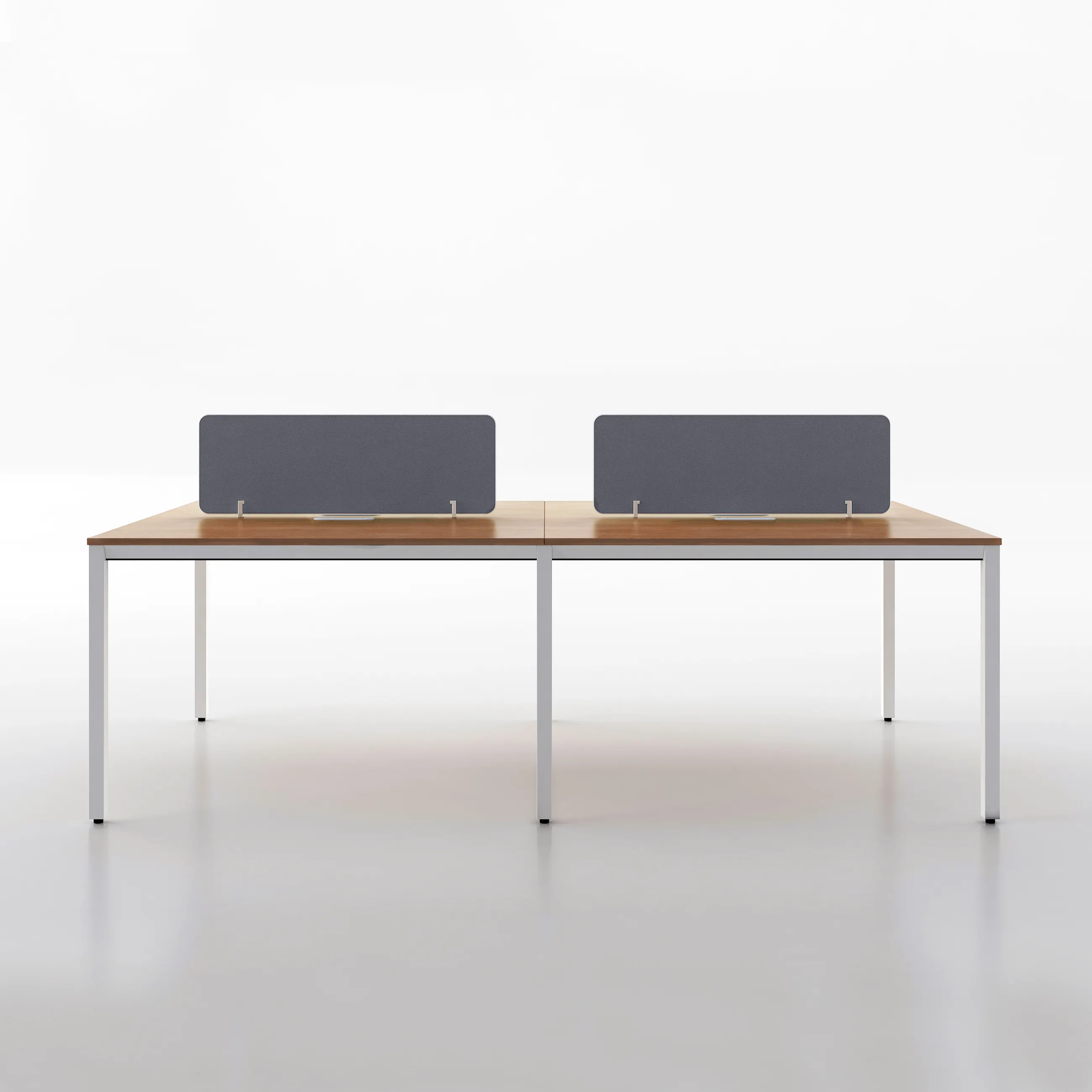 उच्च मांग Minimalist शैली लकड़ी के कार्यालय कार्य केंद्र डेस्क के साथ स्टील फ्रेम धातु पैर काम की मेज बेंच