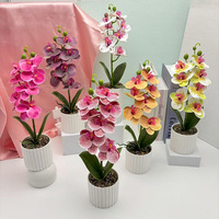 Petite plante artificielle en forme d'orchidée papillon, style naturel fait à la main, décoration créative tendance pour la maison