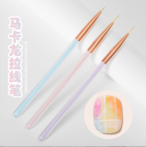 Nuovo arrivo 3 pezzi professionale amaretto Nail Art Liner <span class=keywords><strong>Bruch</strong></span> 3D pittura pennello penna bellezza Gel Uv pennello strumenti per Manicure - Product Image 2