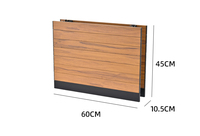 Table pliante moderne d'extérieur en alliage d'aluminium à grain de bois, réglable en hauteur, avec mécanisme à bille réglable, mobilier d'extérieur
