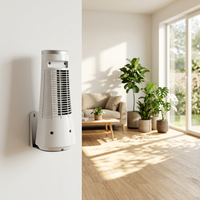 Ventilateur tour AC 12 pouces de fabrication thaïlandaise, moteur AC performant, oscillation large, contrôle, indicateur LED, fonctionnement ultra-silencieux
