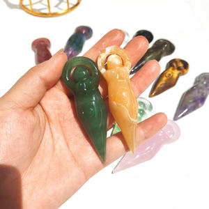 징파 뜨거운 판매 하이 퀄리티 손으로 갈망한 크리스탈 여신 동상 선물로 펜던트의 크리스탈 여신 - Product Image 3