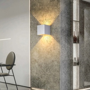 Lampe murale LED en aluminium étanche IP65 brossé 6W 12W blanc chaud CCT <span class=keywords><strong>Cube</strong></span> LED monté en surface pour porche de jardin intérieur extérieur - Product Image 6