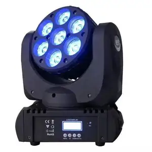 Disco DJ Ánh Sáng 7X10W RGBW 4in1 Chùm Nhỏ Dẫn Di Chuyển Ánh Sáng Sân Khấu Đầu