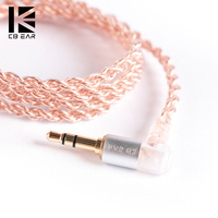 KBEAR 4 Core Copper Upgrade 2PIN QDC MMCX TFZ Kabel Audio Pengganti yang Dapat Dilepas untuk Headphone HiFi Earbuds Headset
