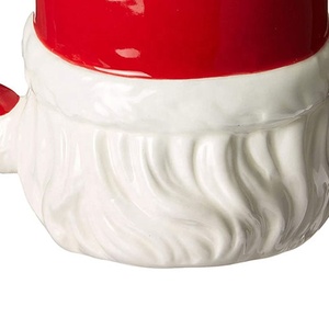 Navidad cerámica clásico Santa claus beber bebida tazas rojo y blanco conjunto de 4 medio 5,5 "x 3,9" x 4,1" - Product Image 6