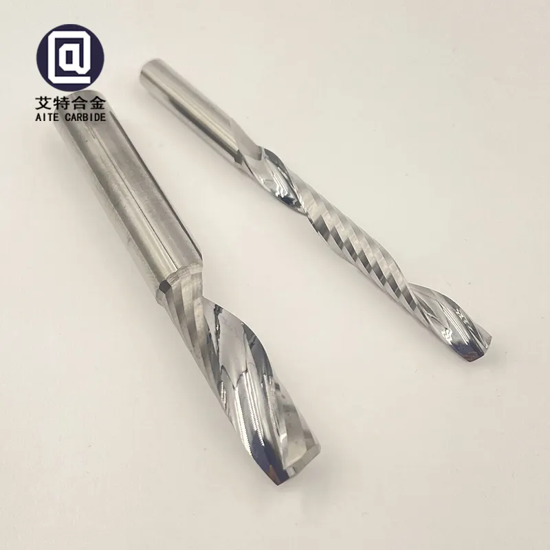 Coated left-hand single-edge spiral milling cutter PVC acrylic cutting head cnc engraving machine tool