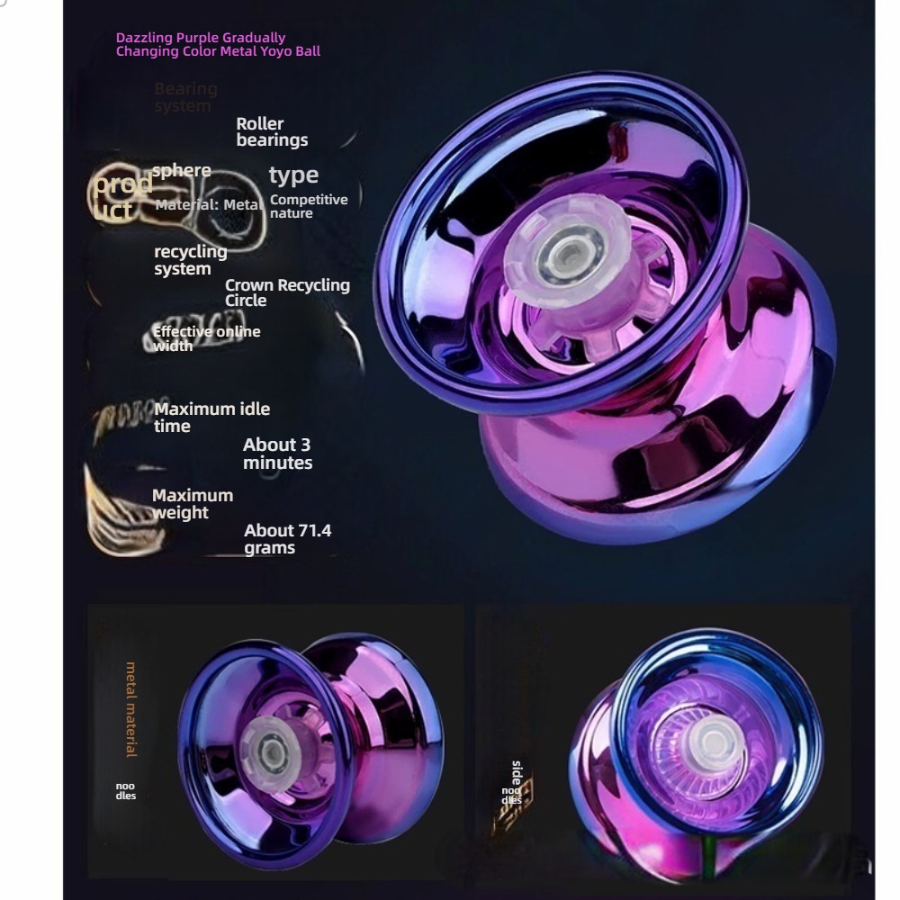 Yo-Yo lesté en alliage amélioré en sac [Violet dégradé]