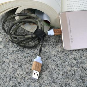 Chất lượng cao gỗ <span class=keywords><strong>USB</strong></span> sạc cáp điện thoại di động sạc nhanh cho thương hiệu phổ quát - Product Image 4