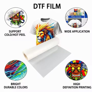 Rollo de película perfecta PET DTF impresora 30cm 33cm 60cm calor/frío Peel <span class=keywords><strong>Singin</strong></span> lado caliente/frío Transferencia de prensa de calor para ropa - Product Image 3