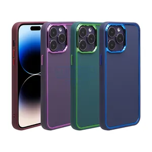 Sólido Candy Color Matte Soft Galvanizado Tpu Phone Case Para Iphone 14 Pro Max Para Tecno Spark 10 Pro Camon 20 Estojos traseiras