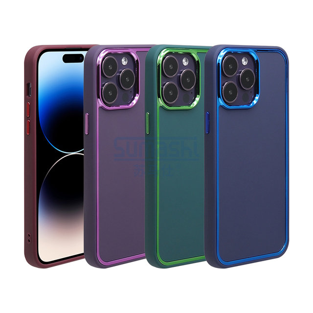 Solid Candy Color Matte Soft Electroplated Tpu Phone Case for Iphone 14 Pro Max for Tecno Spark 10 Pro Camon 20 Back Cases